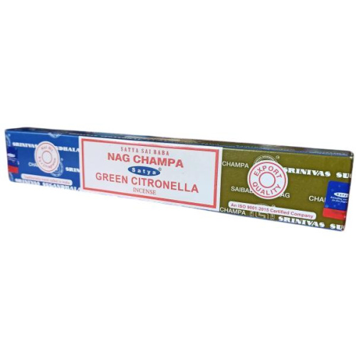 Благовония Sai Baba Nag Champa / Green Citronella, 16 г, Satya